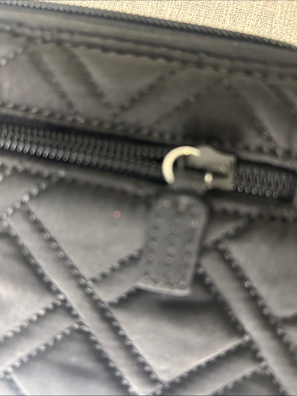 Vera Bradley Black Quilted Zip-Around Wallet with Turn-Lock Closure - Picture 9 of 10